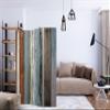 artgeist Acoustic Room Divider Faux Wood 53x68 in - Double-Sided Folding Screen Print on Non-Woven Canvas Acoustic Foam 3 Panel Home Office Wood Look Boards f-A-0355-z-b view 2