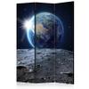 artgeist Acoustic Room Divider Earth 53x68 in - Double-Sided Folding Screen Print on Non-Woven Canvas Acoustic Foam 3 Panel Home Office Design Galaxy Planets Solar System f-A-0274-z-b view 1