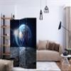 artgeist Acoustic Room Divider Earth 53x68 in - Double-Sided Folding Screen Print on Non-Woven Canvas Acoustic Foam 3 Panel Home Office Design Galaxy Planets Solar System f-A-0274-z-b view 2