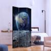 artgeist Acoustic Room Divider Earth 53x68 in - Double-Sided Folding Screen Print on Non-Woven Canvas Acoustic Foam 3 Panel Home Office Design Galaxy Planets Solar System f-A-0274-z-b view 3