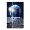 artgeist Acoustic Room Divider Earth 53x68 in - Double-Sided Folding Screen Print on Non-Woven Canvas Acoustic Foam 3 Panel Home Office Design Galaxy Planets Solar System f-A-0274-z-b view 4
