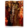 artgeist Acoustic Room Divider Flowers 53x68 in - Double-Sided Folding Screen Print on Non-Woven Canvas Acoustic Foam 3 Panel Home Office Design Orchids Nature Ivy Abstract b-C-0955-z-b view 1