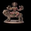 Ganeshaartsncrafts Durga Statue on Lion 3.5 Inch Bonded Bronze Sherawali MATA Moorti Hindu Goddess Divine Mother Navratri Puja Idol Goddess Ambe Maa Ambika Kali Figurine for Car Dashboard view 1