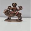 Ganeshaartsncrafts Durga Statue on Lion 3.5 Inch Bonded Bronze Sherawali MATA Moorti Hindu Goddess Divine Mother Navratri Puja Idol Goddess Ambe Maa Ambika Kali Figurine for Car Dashboard view 2