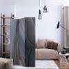 artgeist Acoustic Room Divider 3D Effect Abstract 53x68 in - Double-Sided Folding Screen Print on Non-Woven Canvas Acoustic Foam 3 Panel Home Office Design Lines Geometrical f-C-0242-z-b view 2