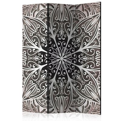artgeist Acoustic Room Divider Mandala Orient 53x68 in - Double-Sided Folding Screen Print on Non-Woven Canvas Acoustic Foam 3 Panel Home Office f-A-0638-z-b