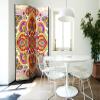 artgeist Acoustic Room Divider 53x68 in - Double-Sided Folding Screen Print on Non-Woven Canvas Acoustic Foam 3 Panel Home Office Ornament Vintage Retro Red Green f-A-0607-z-b view 2