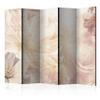 artgeist Acoustic Room Divider Flowers 90x68 in - Double-Sided Folding Screen Print on Non-Woven Canvas Acoustic Foam 5 Panel Home Office Design Nature Botanica Pastell Rose b-C-0498-z-c view 1