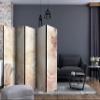 artgeist Acoustic Room Divider Flowers 90x68 in - Double-Sided Folding Screen Print on Non-Woven Canvas Acoustic Foam 5 Panel Home Office Design Nature Botanica Pastell Rose b-C-0498-z-c view 2