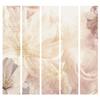 artgeist Acoustic Room Divider Flowers 90x68 in - Double-Sided Folding Screen Print on Non-Woven Canvas Acoustic Foam 5 Panel Home Office Design Nature Botanica Pastell Rose b-C-0498-z-c view 4