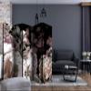 artgeist Acoustic Room Divider Flowers 90" Wx68 H Double-Sided Folding Screen Print on Non-Woven Canvas Acoustic Foam 5 Panel Home Office Design Nature Black Tropical Azalea b-A-0517-z-c view 2