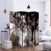 artgeist Acoustic Room Divider Flowers 90" Wx68 H Double-Sided Folding Screen Print on Non-Woven Canvas Acoustic Foam 5 Panel Home Office Design Nature Black Tropical Azalea b-A-0517-z-c view 3