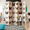 artgeist Acoustic Room Divider Vintage Nature Butterfly 90x68 in - Double-Sided Folding Screen Print on Non-Woven Canvas Acoustic Foam 5 Panel Home Office g-C-0032-z-c view 3