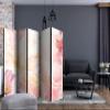 artgeist Acoustic Room Divider Flowers 90x68 in - Double-Sided Folding Screen Print on Non-Woven Canvas Acoustic Foam 5 Panel Home Office Design Nature Botanica Pastell Rose b-C-0093-z-c view 2