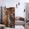 artgeist Acoustic Room Divider Abstract 53x68 in - Double-Sided Folding Screen Print on Non-Woven Canvas Acoustic Foam 3 Panel Home Office Design Marble Cement Watercolor Brown f-A-0742-z-b view 2