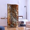 artgeist Acoustic Room Divider Abstract 53x68 in - Double-Sided Folding Screen Print on Non-Woven Canvas Acoustic Foam 3 Panel Home Office Design Marble Cement Watercolor Brown f-A-0742-z-b view 3