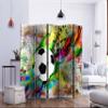 artgeist Acoustic Room Divider Graffiti 90x68 in - Double-Sided Folding Screen Print on Non-Woven Canvas Acoustic Foam 5 Panel Home Office Design Mural Street Art Soccer i-C-0095-z-c view 3