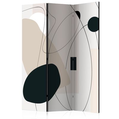 artgeist Acoustic Room Divider Abstract 53x68 in - Double-Sided Folding Screen Print on Non-Woven Canvas Acoustic Foam 3 Panel Home Office Design Geometrical Figures a-A-0862-z-b