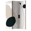 artgeist Acoustic Room Divider Abstract 53x68 in - Double-Sided Folding Screen Print on Non-Woven Canvas Acoustic Foam 3 Panel Home Office Design Geometrical Figures a-A-0862-z-b view 1