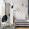 artgeist Acoustic Room Divider Abstract 53x68 in - Double-Sided Folding Screen Print on Non-Woven Canvas Acoustic Foam 3 Panel Home Office Design Geometrical Figures a-A-0862-z-b view 3