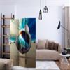 artgeist Acoustic Room Divider Abstract 53x68 in - Double-Sided Folding Screen Print on Non-Woven Canvas Acoustic Foam 3 Panel Home Office Design Cosmos Planets Earth Sky c-C-0252-z-b view 2