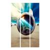 artgeist Acoustic Room Divider Abstract 53x68 in - Double-Sided Folding Screen Print on Non-Woven Canvas Acoustic Foam 3 Panel Home Office Design Cosmos Planets Earth Sky c-C-0252-z-b view 4
