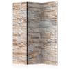 artgeist Acoustic Room Divider Faux Stone 53x68 in - Double-Sided Folding Screen Print on Non-Woven Canvas Acoustic Foam 3 Panel Home Office Beige f-B-0018-z-b view 1