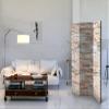 artgeist Acoustic Room Divider Faux Stone 53x68 in - Double-Sided Folding Screen Print on Non-Woven Canvas Acoustic Foam 3 Panel Home Office Beige f-B-0018-z-b view 2
