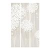 artgeist Acoustic Room Divider Flowers 53x68 in - Double-Sided Folding Screen Print on Non-Woven Canvas Acoustic Foam 3 Panel Home Office Design Nature Beige b-C-0008-z-b view 4