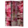 artgeist Acoustic Room Divider Faux Wood Boards 53x68 in - Double-Sided Folding Screen Print on Non-Woven Canvas Acoustic Foam 3 Panel Home Office f-A-0777-z-b view 1