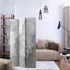 artgeist Acoustic Room Divider 3D Effect 53x68 in - Double-Sided Folding Screen Print on Non-Woven Canvas Acoustic Foam 3 Panel Home Office Design White Flowers Sculpture b-B-0076-z-b view 2