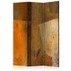 artgeist Acoustic Room Divider Abstract 53x68 in - Double-Sided Folding Screen Print on Non-Woven Canvas Acoustic Foam 3 Panel Home Office Brown Beige f-A-0517-z-b view 1