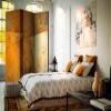 artgeist Acoustic Room Divider Abstract 53x68 in - Double-Sided Folding Screen Print on Non-Woven Canvas Acoustic Foam 3 Panel Home Office Brown Beige f-A-0517-z-b view 2
