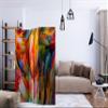 artgeist Acoustic Room Divider Abstract 53x68 in - Double-Sided Folding Screen Print on Non-Woven Canvas Acoustic Foam 3 Panel Home Office Design Colorful Black Like Painted a-B-0019-z-b view 2