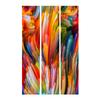 artgeist Acoustic Room Divider Abstract 53x68 in - Double-Sided Folding Screen Print on Non-Woven Canvas Acoustic Foam 3 Panel Home Office Design Colorful Black Like Painted a-B-0019-z-b view 4