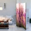 artgeist Acoustic Room Divider Lavendel Nature Wiese 53x68 in - Double-Sided Folding Screen Print on Non-Woven Canvas Acoustic Foam 3 Panel Home Office Violet b-B-0111-z-b view 3