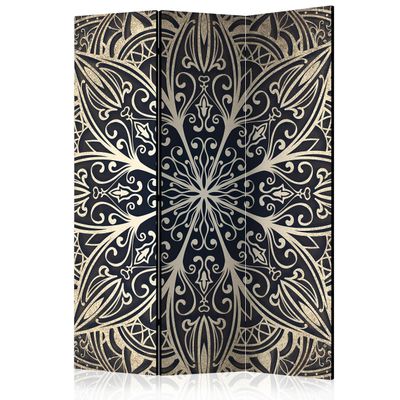 artgeist Acoustic Room Divider Mandala Orient 53x68 in - Double-Sided Folding Screen Print on Non-Woven Canvas Acoustic Foam 3 Panel Home Office f-A-0637-z-b