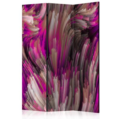 artgeist Acoustic Room Divider Abstract 53x68 in - Double-Sided Folding Screen Print on Non-Woven Canvas Acoustic Foam 3 Panel Home Office Design Rose Grey Black Like Painted a-B-0097-z-b