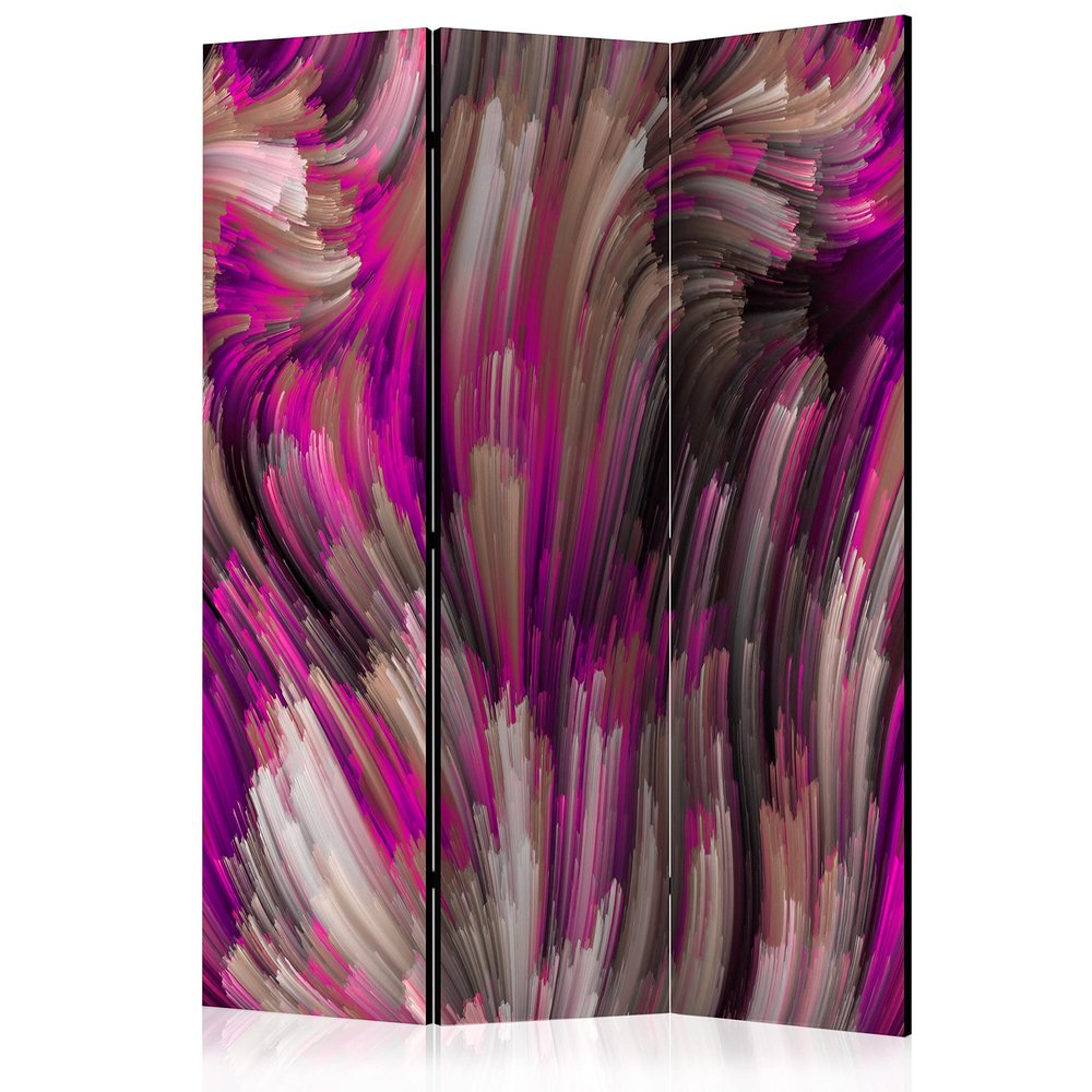 artgeist Acoustic Room Divider Abstract 53x68 in - Double-Sided Folding Screen Print on Non-Woven Canvas Acoustic Foam 3 Panel Home Office Design Rose Grey Black Like Painted a-B-0097-z-b