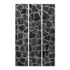 artgeist Acoustic Room Divider Faux Stone 53x68 in - Double-Sided Folding Screen Print on Non-Woven Canvas Acoustic Foam 3 Panel Home Office Black Grey f-B-0118-z-b view 4
