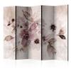 artgeist Acoustic Room Divider Flowers 90x68 in - Double-Sided Folding Screen Print on Non-Woven Canvas Acoustic Foam 5 Panel Home Office Design Botanica Like Painted Nature b-C-0910-z-c view 1