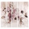 artgeist Acoustic Room Divider Flowers 90x68 in - Double-Sided Folding Screen Print on Non-Woven Canvas Acoustic Foam 5 Panel Home Office Design Botanica Like Painted Nature b-C-0910-z-c view 4