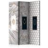 artgeist Acoustic Room Divider Marble 53x68 in - Double-Sided Folding Screen Print on Non-Woven Canvas Acoustic Foam 3 Panel Home Office f-B-0244-z-b view 1