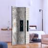 artgeist Acoustic Room Divider Marble 53x68 in - Double-Sided Folding Screen Print on Non-Woven Canvas Acoustic Foam 3 Panel Home Office f-B-0244-z-b view 3