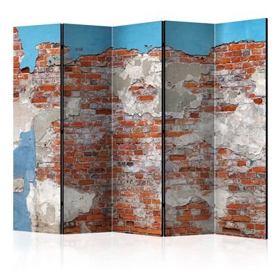 artgeist Acoustic Room Divider Cement 90x68 in - Double-Sided Folding Screen Print on Non-Woven Canvas Acoustic Foam 5 Panel Home Office Design Stone Abstract f-A-0610-z-c