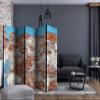 artgeist Acoustic Room Divider Cement 90x68 in - Double-Sided Folding Screen Print on Non-Woven Canvas Acoustic Foam 5 Panel Home Office Design Stone Abstract f-A-0610-z-c view 2