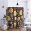 artgeist Acoustic Room Divider Abstract Flowers 90x68 in - Double-Sided Folding Screen Print on Non-Woven Canvas Acoustic Foam 5 Panel Home Office Design Botanica Plants f-C-0403-z-c view 3