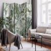 artgeist Acoustic Room Divider Leaves 90x68 in - Double-Sided Folding Screen Print on Non-Woven Canvas Acoustic Foam 5 Panel Home Office Design Nature Botanica Jungle b-C-0871-z-c view 3