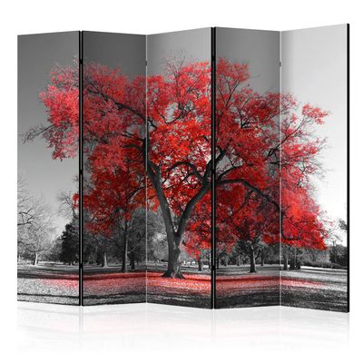 artgeist Acoustic Room Divider Tree Nature 90x68 in - Double-Sided Folding Screen Print on Non-Woven Canvas Acoustic Foam 5 Panel Home Office Landscape c-B-0450-z-c