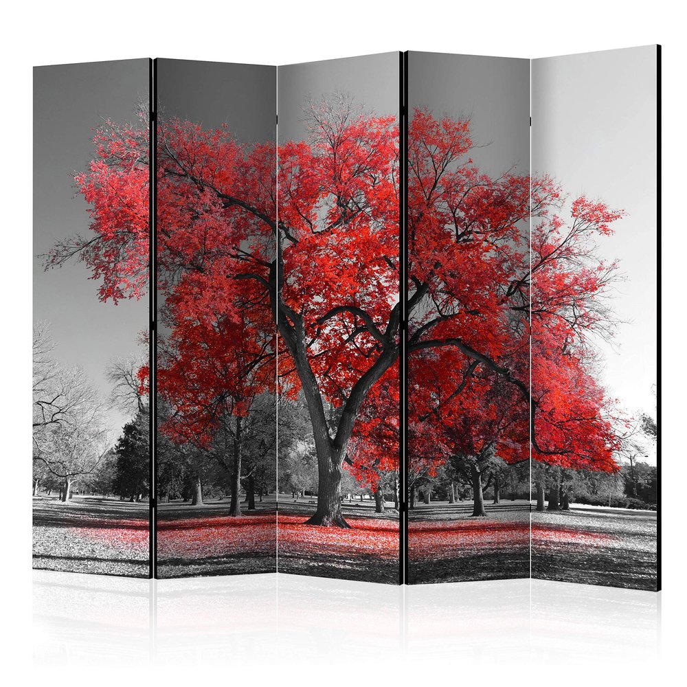 artgeist Acoustic Room Divider Tree Nature 90x68 in - Double-Sided Folding Screen Print on Non-Woven Canvas Acoustic Foam 5 Panel Home Office Landscape c-B-0450-z-c